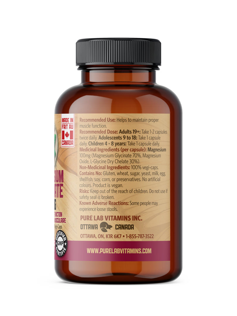 Nature's Peak Pure Magnesium Glycinate 1000mg – Chelated For Maximum Absorption, 60 Or 120 Capsules