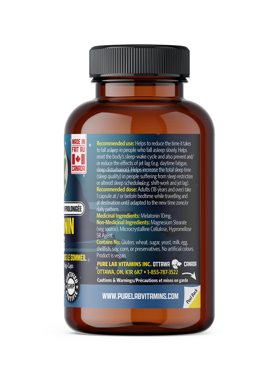 thumbnail interactive-video image 1 of NATURE'S LIVE 10mg Sleep Support Capsules - Melatonin, Omega-3, Vitamin B6 (120 Softgels) 1 of 3